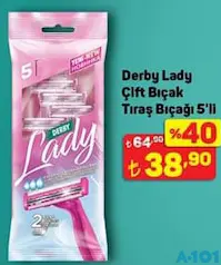 DERBY LADY ÇİFT BIÇAK TIRAŞ BIÇAĞI 5'Lİ